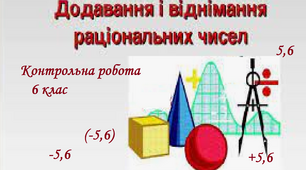 Контрольна робота з теми:'' Додавання і віднімання раціональних чисел''