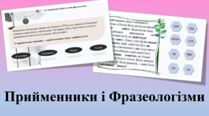 Презентація з української мови "Практичні вправи. Прийменники та фразеологізми". Частина 2.
