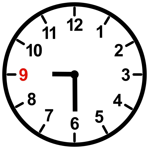 half past nine in ARASAAC · Global Symbols