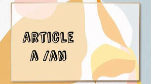 Form 2. Article a/ an