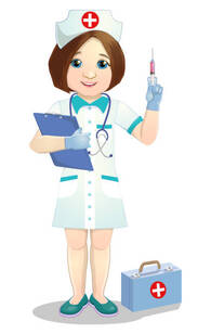 Cartoon Of The Beautiful Holding Nurse Syringe Young Illustrations, Royalty-Free Vector Graphics & Clip Art - iStock