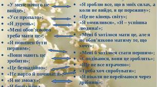 Куточок психолога на тему "Позитивне мислення"