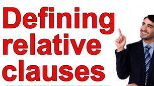 Defining relative clauses 