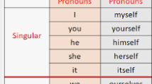 7 Reflexive pronouns 