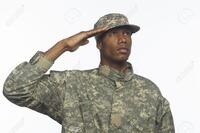 Young Black Military Man Saluting Horizontal Stock Photo, Picture And Royalty Free Image. Image 22665360.
