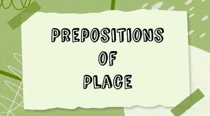 Grammar. Prepositions of Place