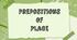 Grammar. Prepositions of Place