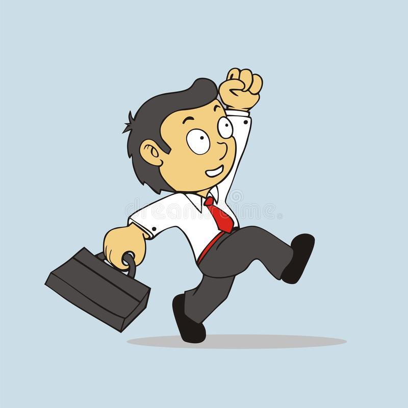 Bussinesman Go To Work Cartoon Stock Vector - Illustration of economy, equipment: 67914161