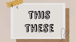 Grammar. This vs These