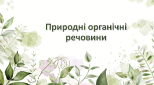 Презентація на тему "Природні органічні речовини"