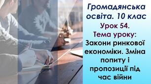 Закони ринкової економіки. Зміна попиту і пропозиції під час війни