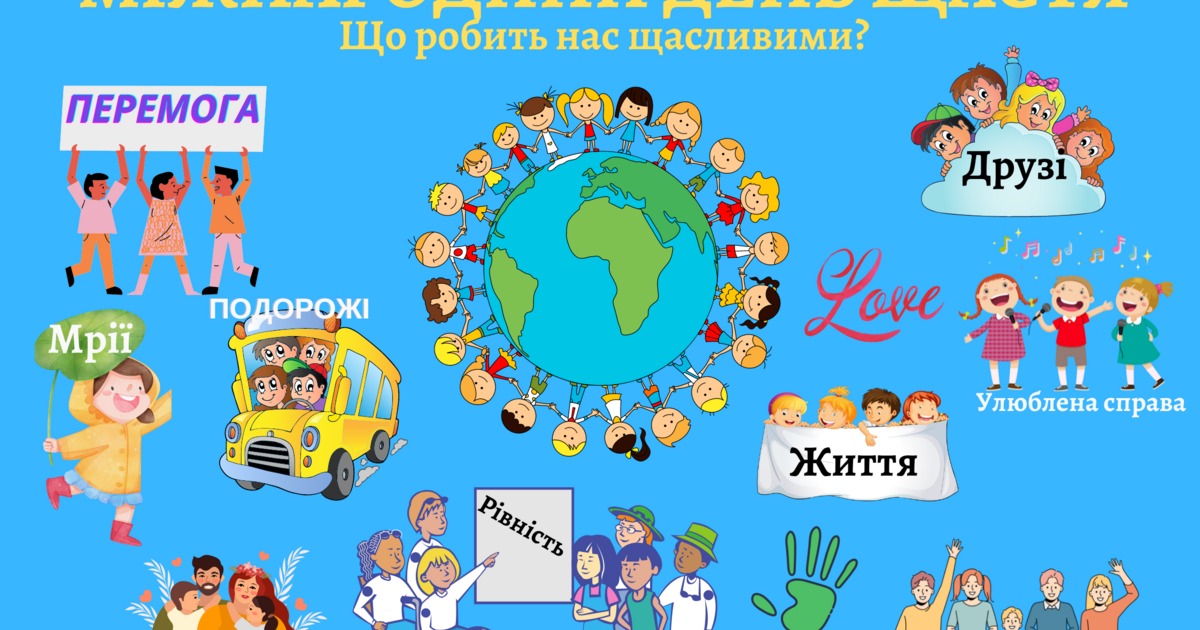Плакат до Міжнародного Дня щастя | Інтерактивні матеріали. Різне