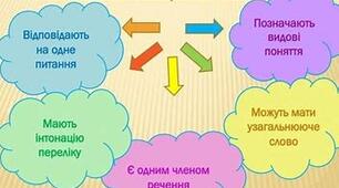 Презентація. "Однорідні  члени речення"
