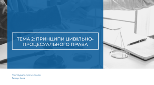 Презентація "Принципи цивільно-процесуального права"
