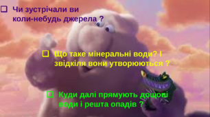 " Підземні води. 6 клас "
