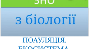 Заняття ХІ "Готуємось до ЗНО разом. Популяція.Екосистема.Біосфера."