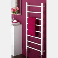 Eastbrook Tuscan 1750mm x 600mm Straight Ladder Towel Radiator - White - 41.0319 - Shower Trays UK