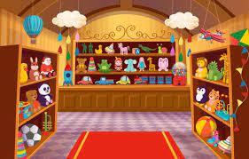 Toy Shop With Shelves Of Toys Big Set Of Colorful Toys For Children Cartoon Vector Illustration Stock Illustration - Download Image Now - iStock