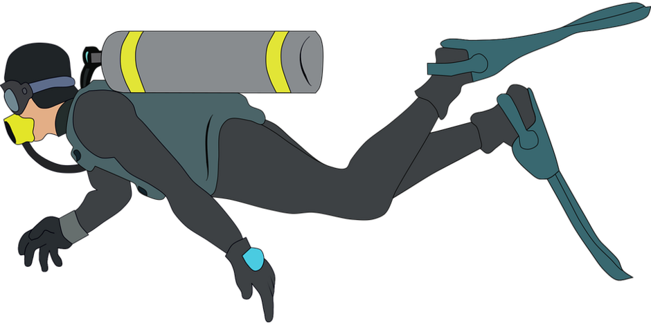 Diver Man Diving - Free vector graphic on Pixabay