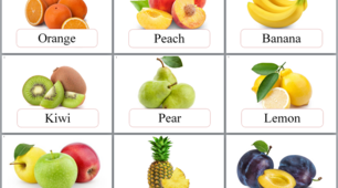 Картки з англійської мови на тему "Фрукти". Flashcards "Fruits".