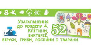  Узагальнення розділу " Пізнаємо різноманіття організмів"