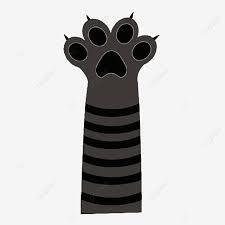 Cat Paws Clipart Transparent Background, Black Texture Cartoon Cat Paw, Cute Kitty, Footprint, Small Paw PNG Image For Free Download