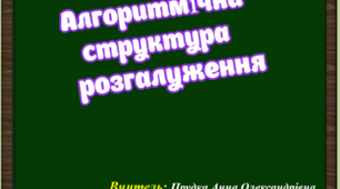 Презентація з інформатики "Алгоритмічна структура розгалуження"