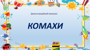 Презентація, демонстраційний матеріал  "Комахи"