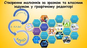 Створення малюнків за зразком та власним задумом у графічному редакторі (інформатика за підручником Морзе 2 клас)