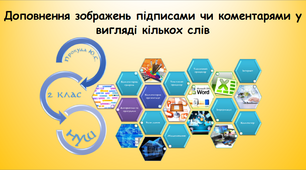 Доповнення зображень підписами чи коментарями у вигляді кількох слів