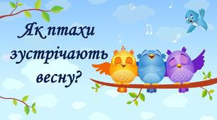Презентація" Як птахи зустрічають весну"