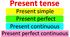 Present Simple/Present Continuous/Present Perfect/Present Perfect Continuous