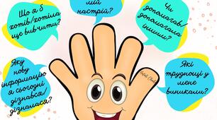 Метод "П'ять пальців". Рефлексія. Формувальне оцінювання. Методичний матеріал.
