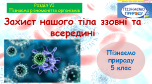 Презентація "Захист нашого тіла ззовні і всередині". "Пізнаємо природу" 5 клас НУШ.