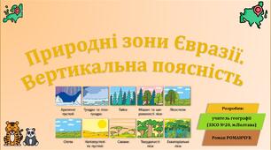 Презентація до уроку географії у 7 класі на тему «Природні зони Євразії. Вертикальна поясність».