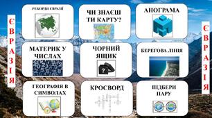 Урок-гра “Євразія” розроблено за технологією "Хрестики-нулики"