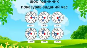 Анімована презентація "Визначаємо час за годинником"