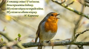 А пташка співає! У неї весна.