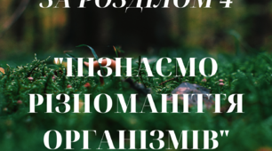 Урок узагальнення за розділом 4 - "Пізнаємо різноманіття організмів"