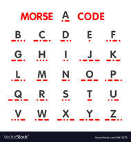 Morse code alphabet Royalty Free Vector Image - VectorStock