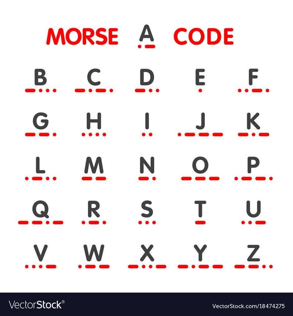 Morse code alphabet Royalty Free Vector Image - VectorStock