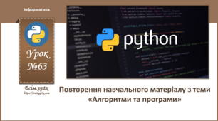 І8. Повторення навчального матеріалу з теми «Алгоритми та програми»