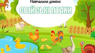 Навчальне доміно "Свійські птахи" (дидактична гра)