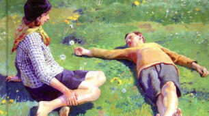 Еволюція героїв (Шимек і Бузя) у часі.