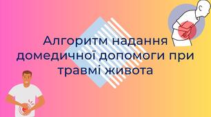 Захист України 10 клас. Алгоритм надання домедичної допомоги при травмі живота