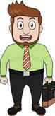 Business man wearing green t shirt | Stock vector | Colourbox