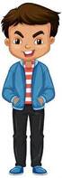 Premium Vector | Boy in blue jacket on white