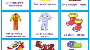 Iгровий   матеріал до теми "Die Kleidung"