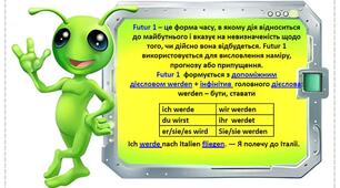 Iгровий   матеріал до теми "Futur 1"