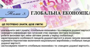 Узагальнення за розділом 3 "Глобальна економіка"